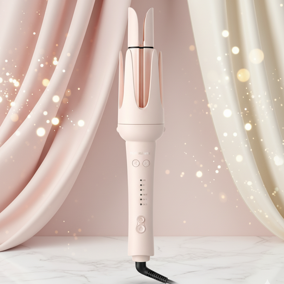 Modelador automático 5 em 1 Curl com controle digital de temperatura e 3 rolos intercambiáveis para cachos