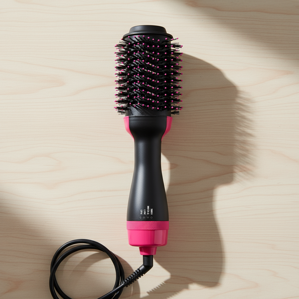 Escova volumizadora Volume Plus com cerâmica turmalina, display LCD e 10 temperaturas para volume profissional