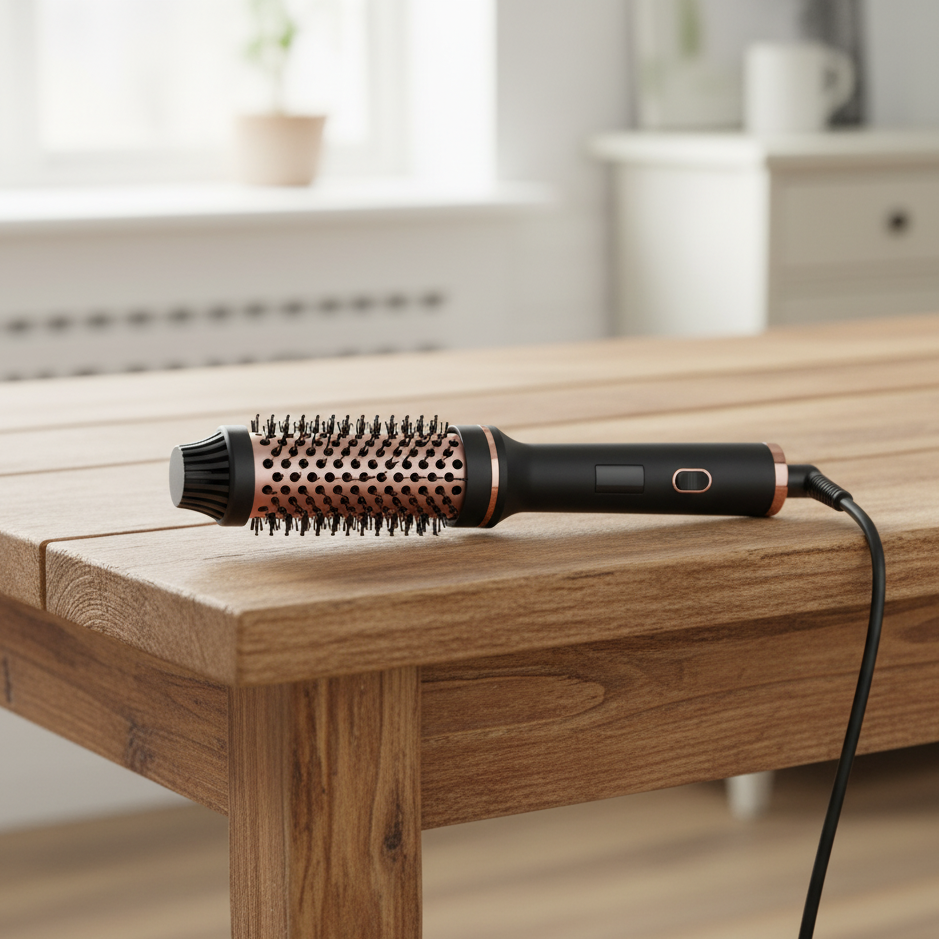 Escova volumizadora Pro Íon com 50 milhões de íons negativos, cerâmica turmalina e controle anti-frizz