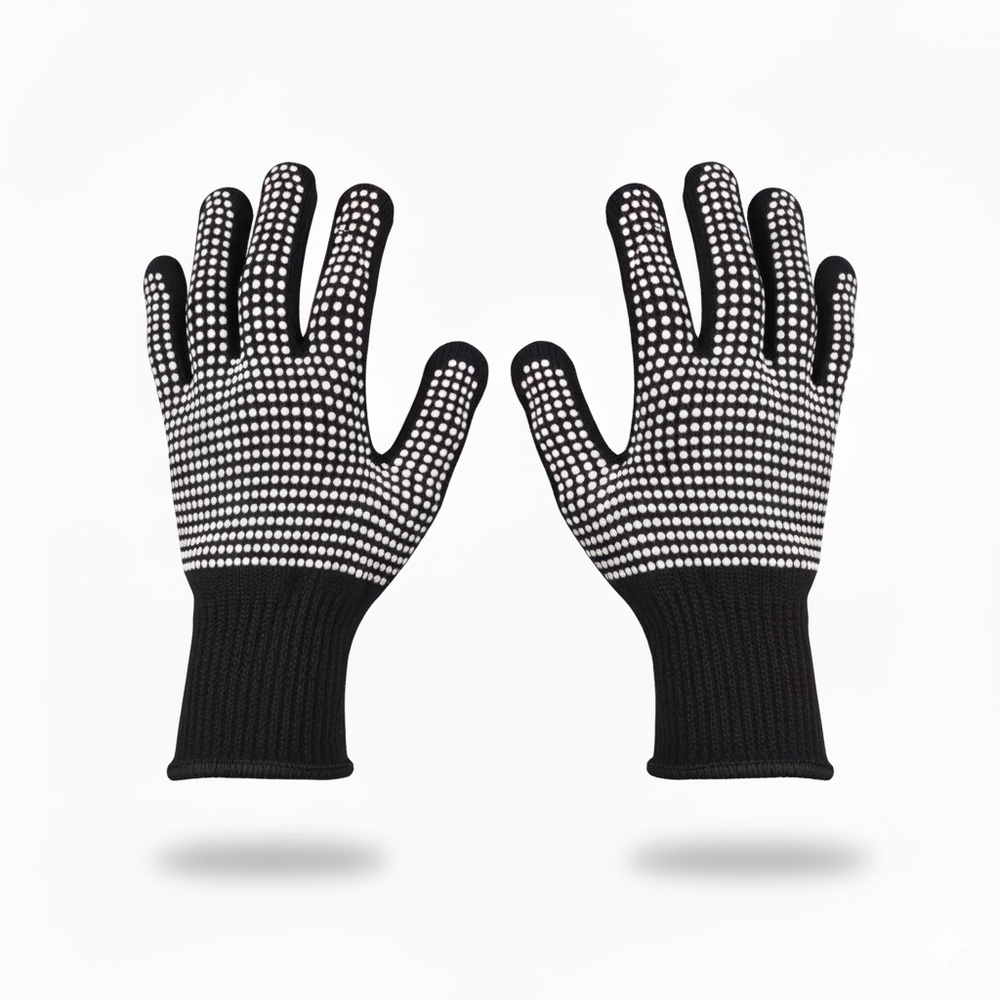Luvas térmicas anti-queimadura Heat Shield para proteção profissional com chapinha e modelador
