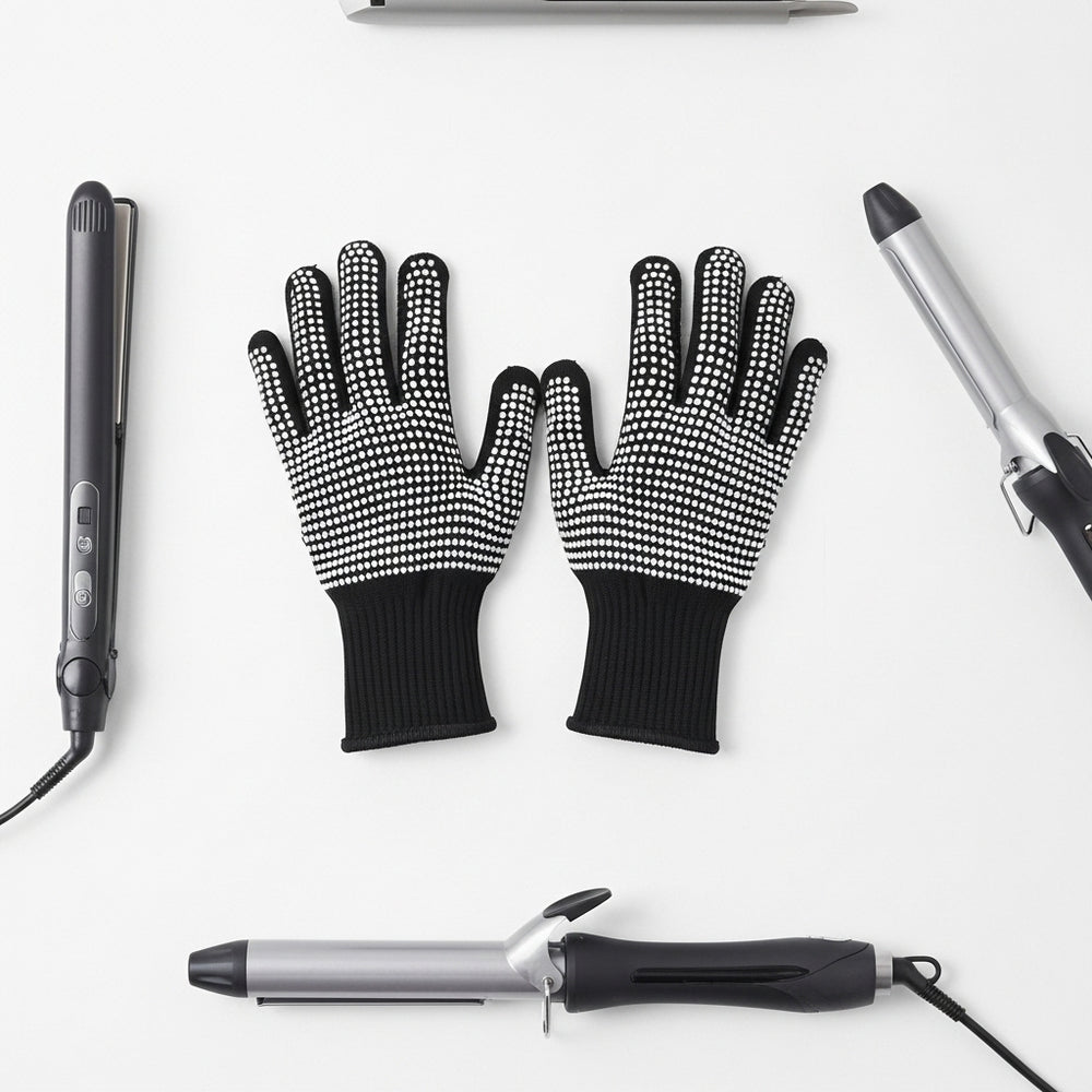 Luvas térmicas anti-queimadura Heat Shield para proteção profissional com chapinha e modelador