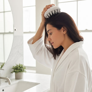 Massageador capilar de silicone premium para relaxamento total e estimulação da circulação do couro cabeludo