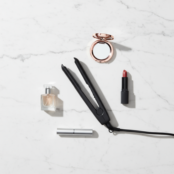 alisador compacto 2 em 1", "placas de cerâmica" e "baby hair