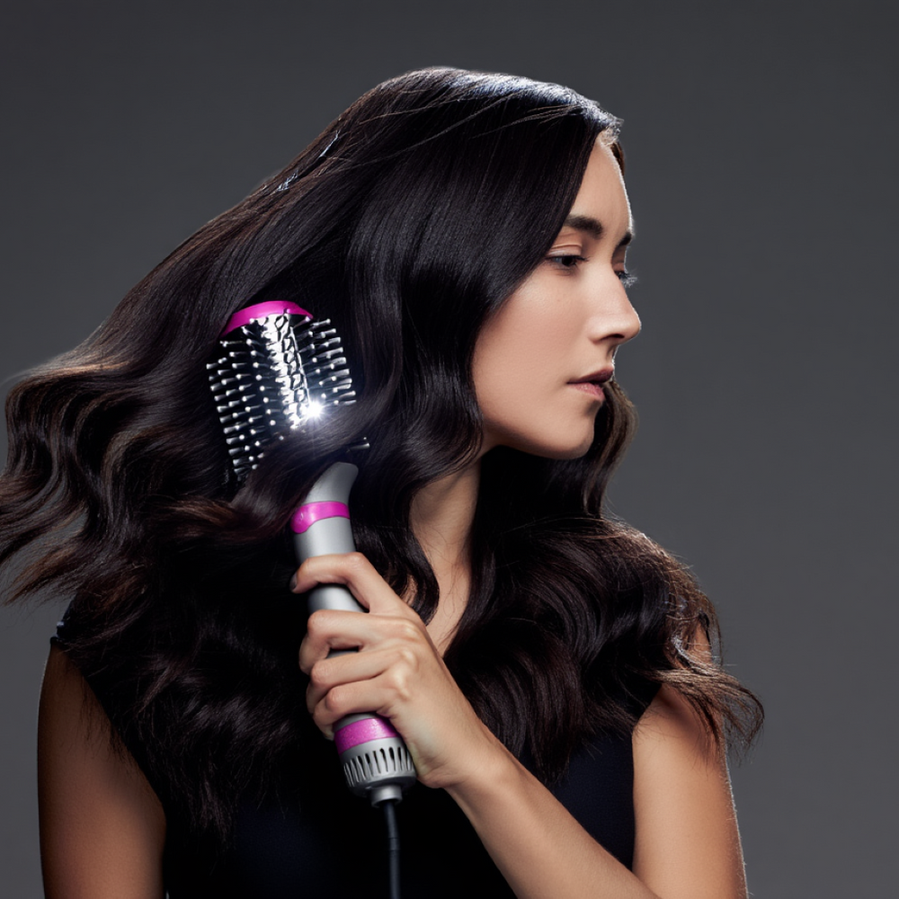 Escova de ar quente Pro Multi 1200W com 4 cabeças intercambiáveis e tecnologia de íons negativos bivolt