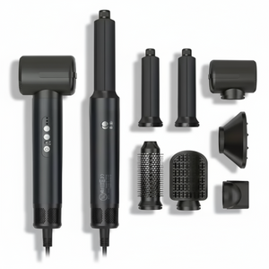 Secador modelador 7 em 1 Pro Brushless com motor 110000 RPM e tecnologia air wrapping para cachos perfeitos
