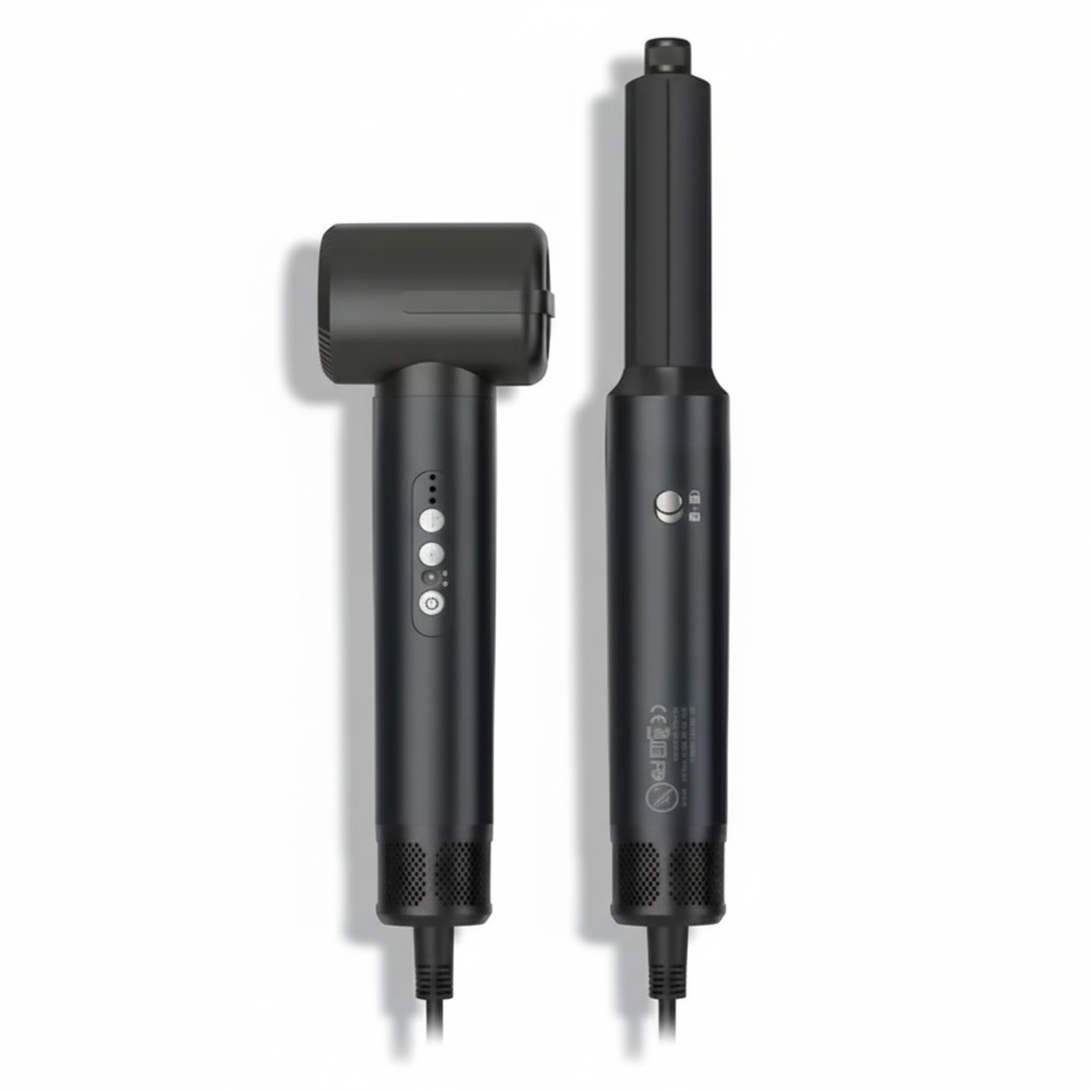 Secador modelador 7 em 1 Pro Brushless com motor 110000 RPM e tecnologia air wrapping para cachos perfeitos
