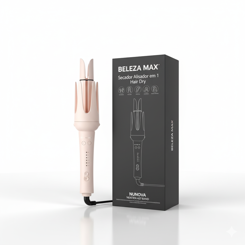 Modelador automático 5 em 1 Curl com controle digital de temperatura e 3 rolos intercambiáveis para cachos
