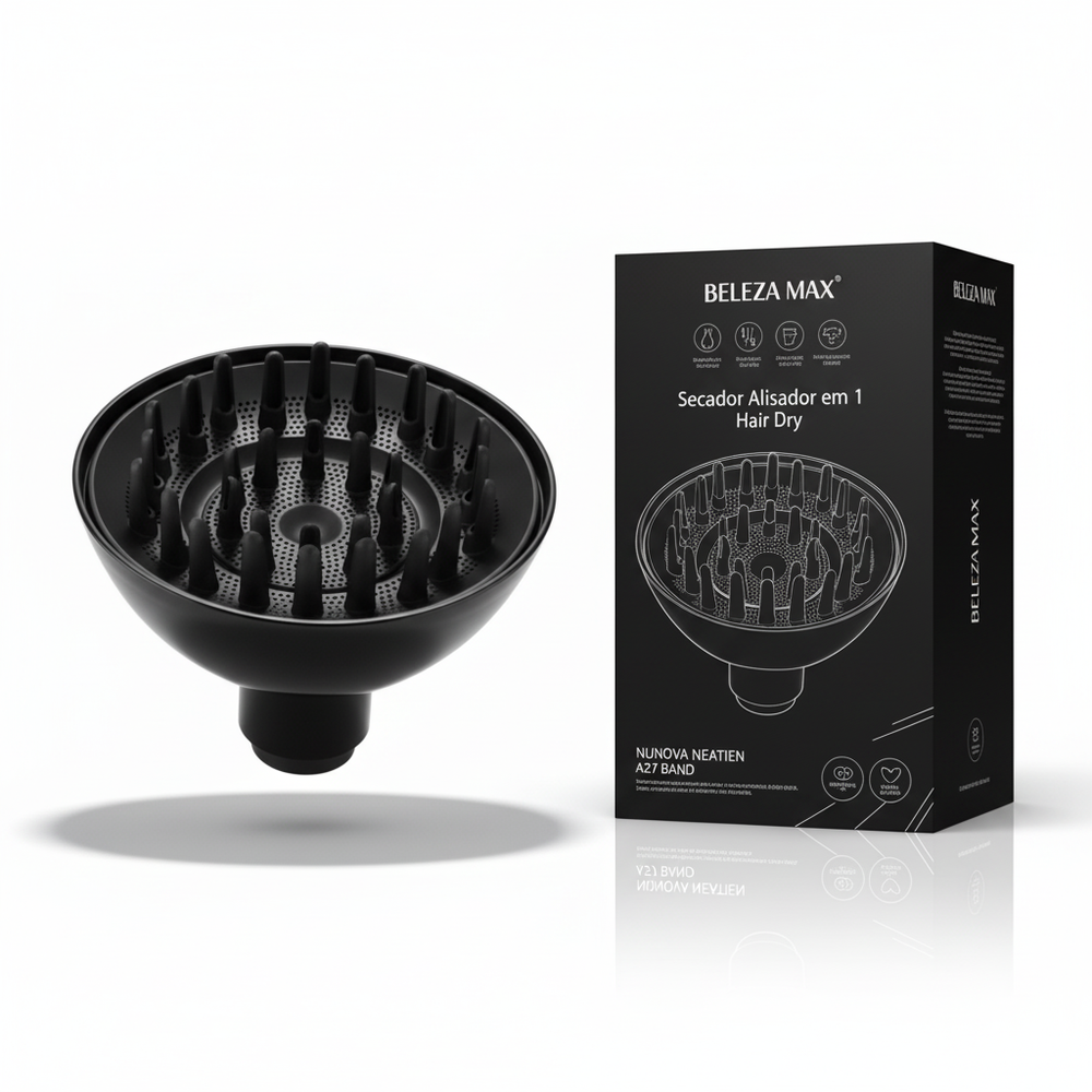 Difusor universal para cachos Curl Boost com definição profissional e secagem rápida inteligente
