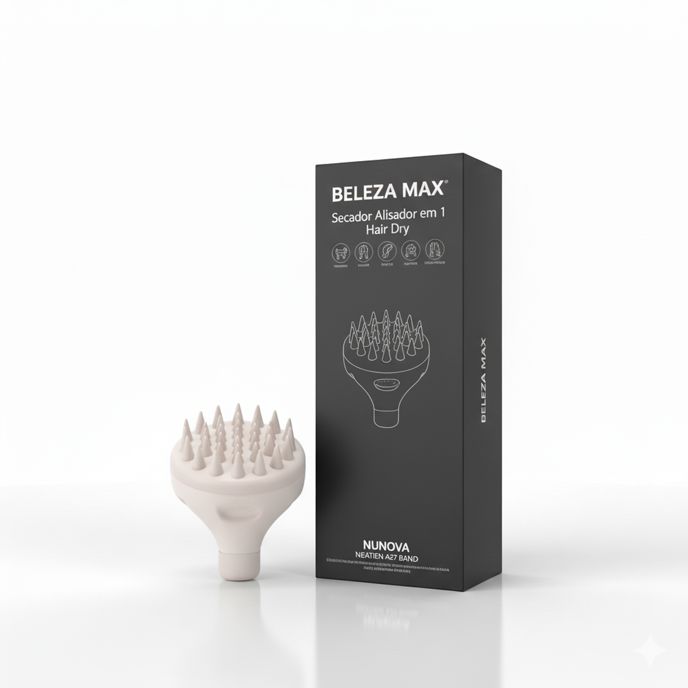 Massageador capilar de silicone premium para relaxamento total e estimulação da circulação do couro cabeludo
