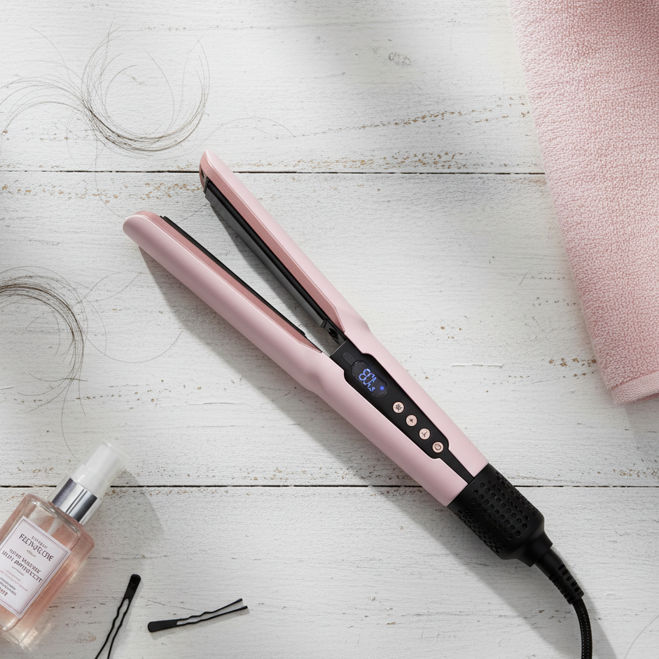 Secador alisador 2 em 1 Hair Dry com motor 110000 RPM, display LCD e 5 temperaturas para cabelo liso
