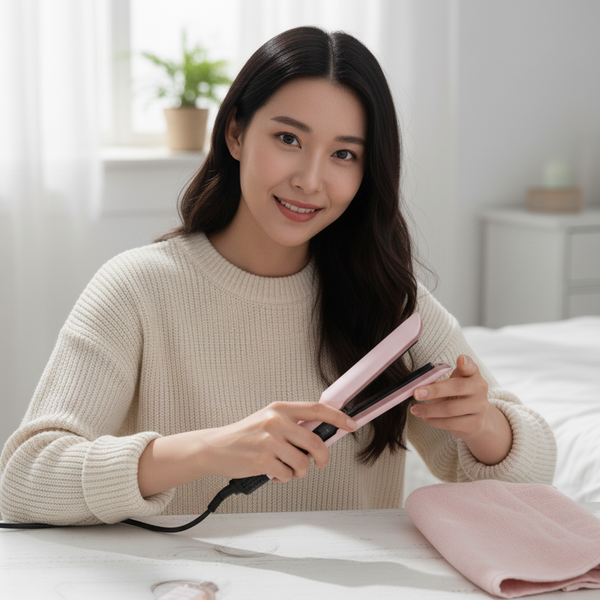 Secador alisador 2 em 1 Hair Dry com motor 110000 RPM, display LCD e 5 temperaturas para cabelo liso
