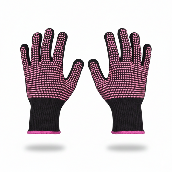 Luvas térmicas anti-queimadura Heat Shield para proteção profissional com chapinha e modelador
