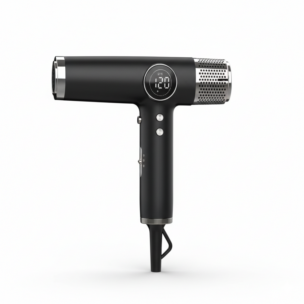 Secador profissional 5 em 1 Aero com display LCD, motor 110000 RPM e tecnologia iônica para secagem rápida
