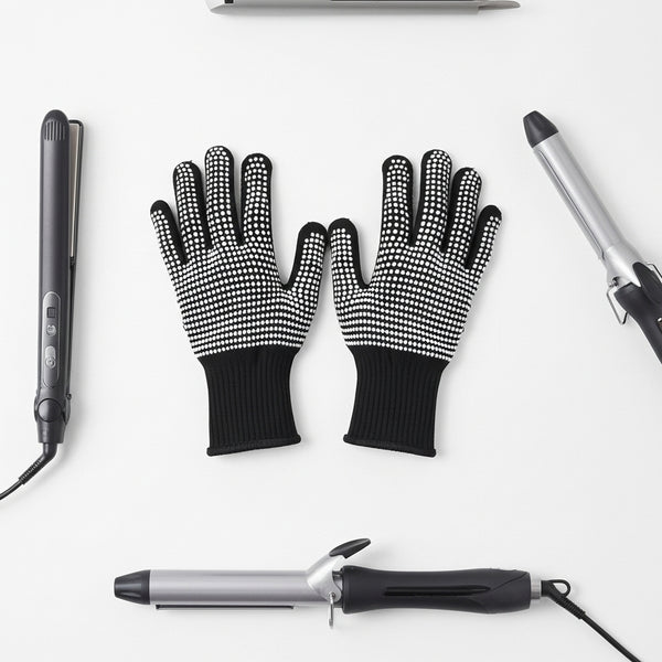 Luvas térmicas anti-queimadura Heat Shield para proteção profissional com chapinha e modelador
