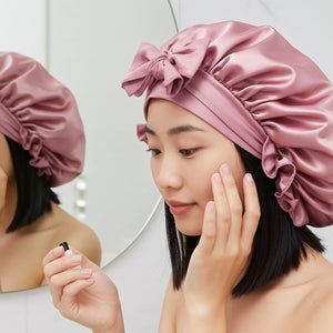 Touca de cetim para dormir com proteção noturna capilar e controle de frizz Sleep Care
