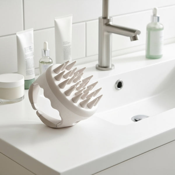 Massageador capilar de silicone premium para relaxamento total e estimulação da circulação do couro cabeludo
