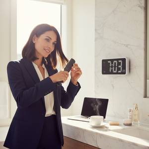 Alisador de cabelo profissional MCH Pro com placas cerâmica turmalina e aquecimento rápido até 230°C
