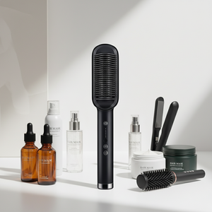 Escova alisadora Pro Anti-Burn com 5 temperaturas 140-200°C e tecnologia anti-escaldadura patenteada
