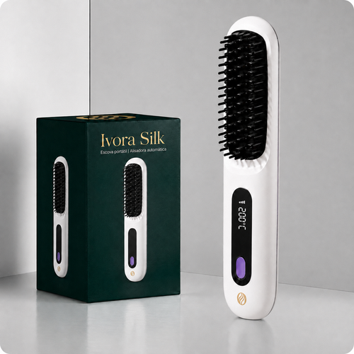 Ivora Silk™ - Escova Alisadora Portátil